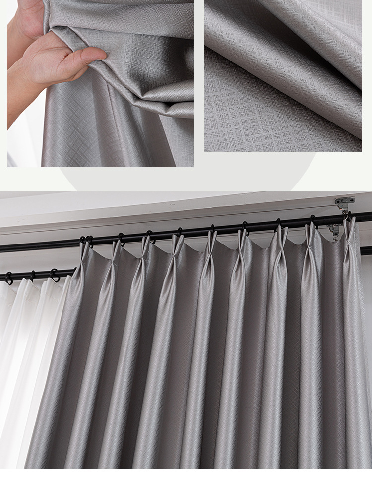 Full-blackout bedroom light-blocking curtains 2022 new style living room home hotel sun protection and heat insulation high-precision curtain fabric pic 49