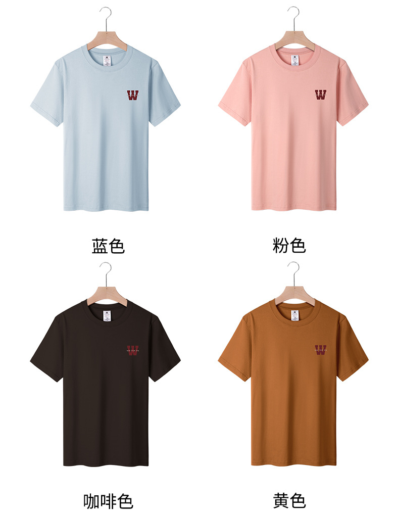 Heavyweight pure cotton short-sleeved T-shirt for men 2024 Summer New trendy youth long-staple cotton half-sleeved all-cotton body T-shirt for men pic 33