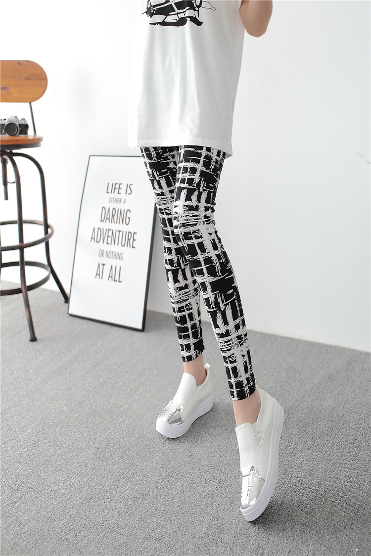 New spring dress, large-sized stretch, colorful star graffiti, personalized leggings for women pic 9
