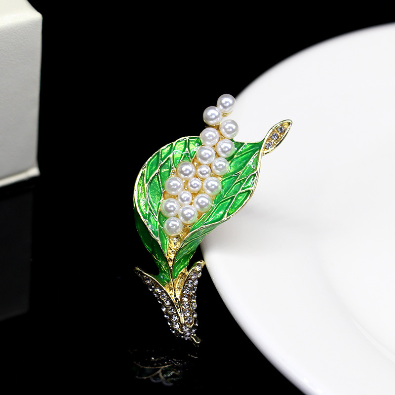 韩国新款高档珍珠胸针时尚风胸花水钻个性丝巾扣蝴蝶别针批发详情29