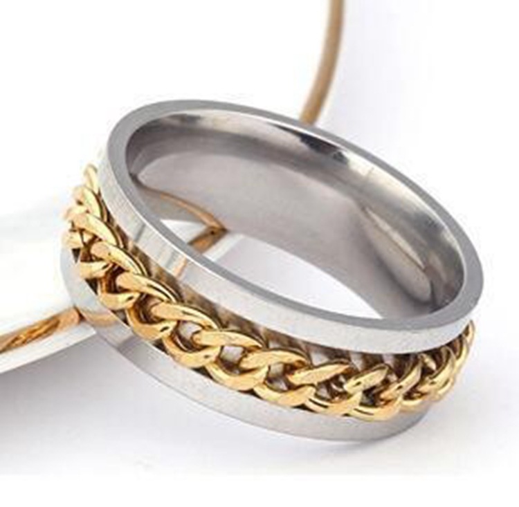 Cross-border Amazon bestseller titanium steel rotating ring, star and moon stress-relieving and anti-anxiety ring, European and American accessories/Chinese trend products pic 55