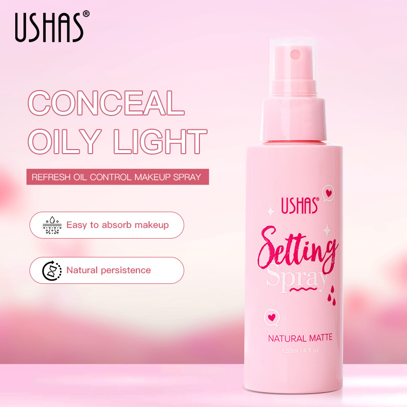 USHAS cross-border in-stock setting spray is waterproof, sweat-proof, long-lasting without smudging, moisturizing, oil-controlling and hydrating setting water pic 4