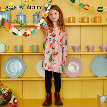 24秋季新品女童卫衣欧美风格针织棉卡通印花圆领儿童运动衫详情17