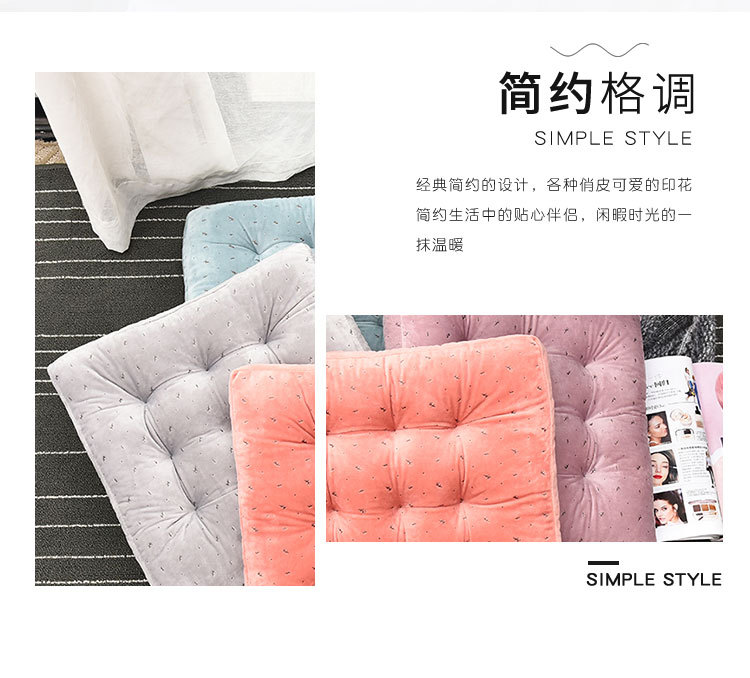 New modern tatami seat cushion, Japanese dining table, round velvet square cushion, detachable and washable height-increasing chair cushion pic 16