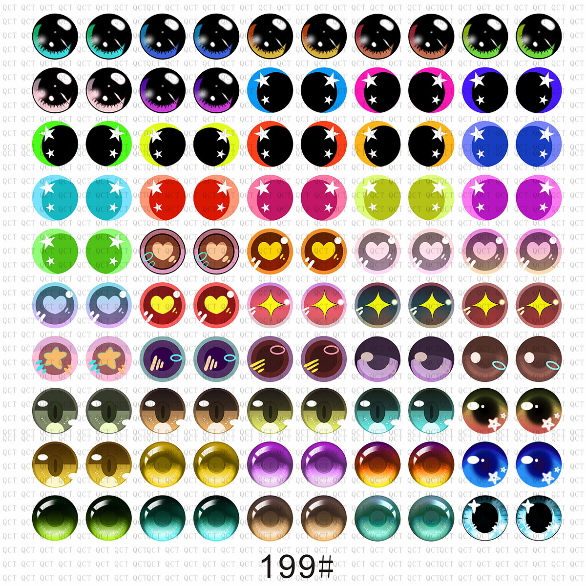 玩偶玩具芭比玻璃眼睛动漫卡通潮玩公仔diy饰品仿真玻璃眼珠眼片详情21