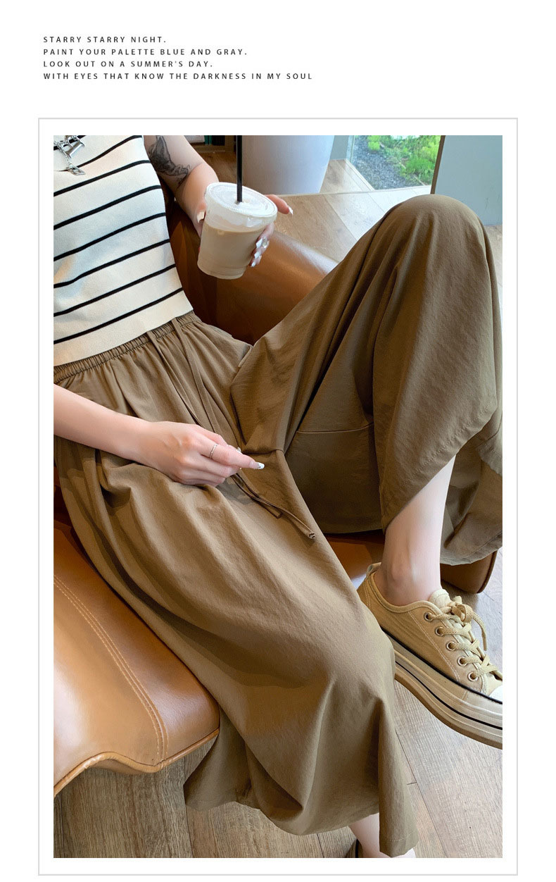 冰丝七分裙裤阔腿裤女夏季薄款宽松显瘦大码裤裙直筒休闲山本裙裤详情19