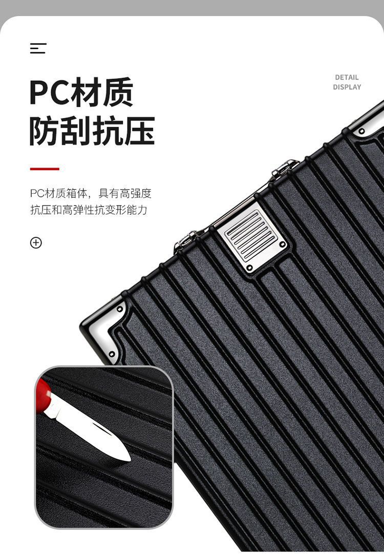 【抖音专属】铝框行李箱结实耐用拉杆箱万向轮旅行箱大容量密码箱详情3