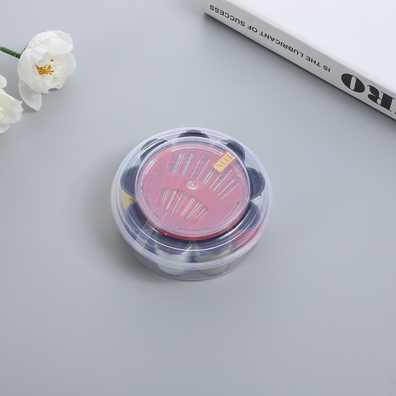 The manufacturer supplies 9-piece round sewing boxes and 12-piece sewing box sets for wholesale at a two-yuan store pic 1