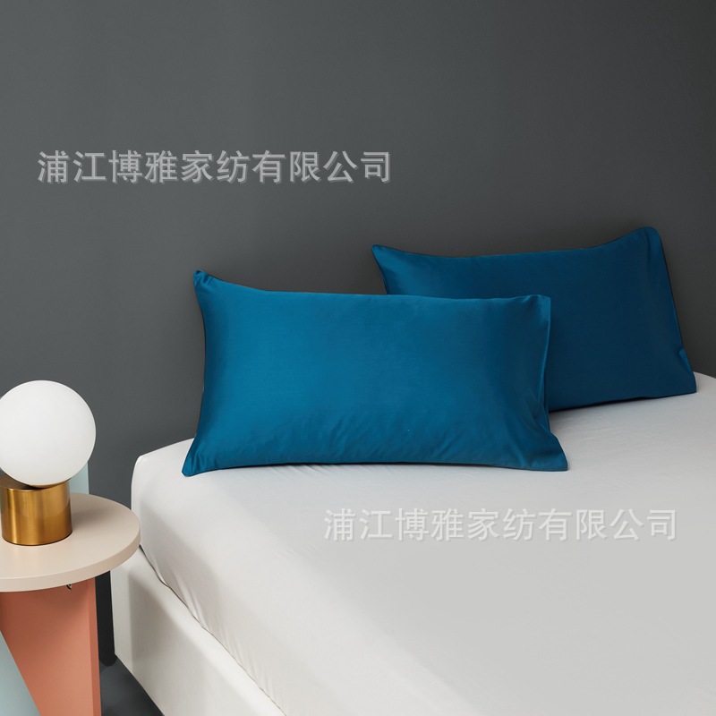 New Product 2022 Light Luxury Pair Pillowcase, 60-count long-staple cotton AB panel design, double-piece universal pillowcase wholesale pic 28