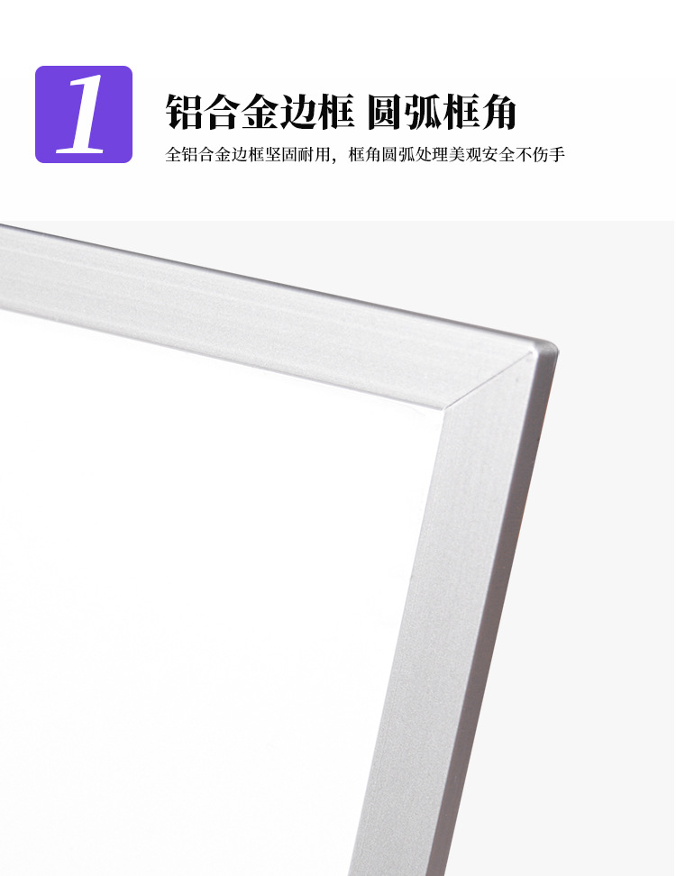 4009 Double-sided magnetic desktop message board, home study and office whiteboard, Writing board, Rotating magnetic mobile stand pic 15