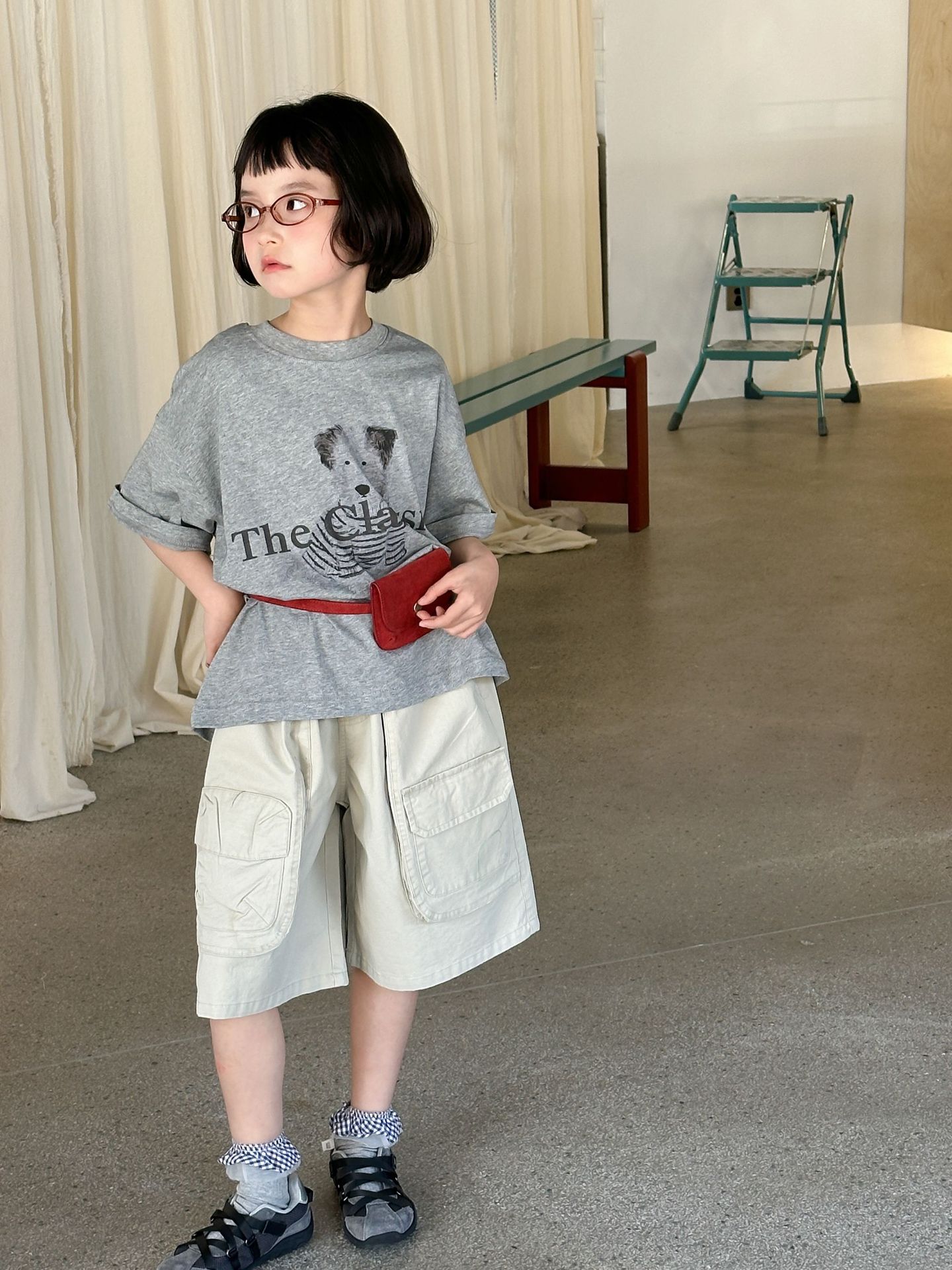 韩国童装短袖25夏季新款儿童可爱狗狗印花t恤男女童休闲百搭上衣详情15