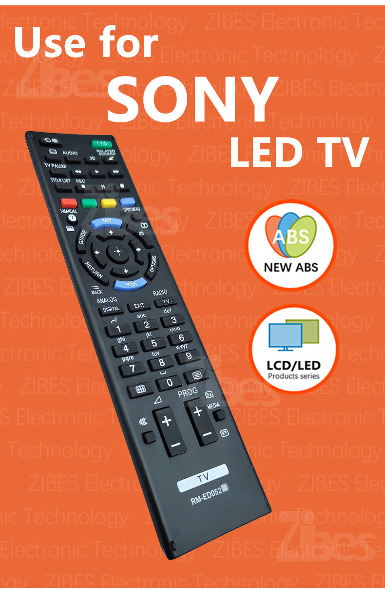 New ABS silicone key RM-ED052/050 for SONY TV infrared remote control pic 3