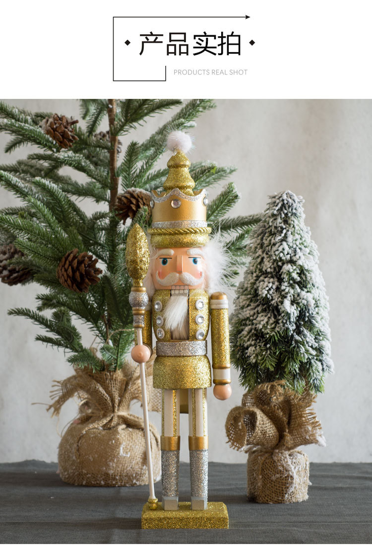 Direct sales from the factory of in-stock home decoration items, European-style walnut puppets, king and soldier Christmas gifts, decorative nutcrackers pic 5