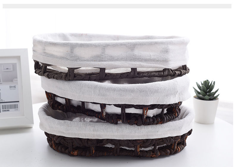 草编收纳筐桌面布艺收纳盒零食玩具化妆品收纳篮钥匙杂物收纳篮子详情17