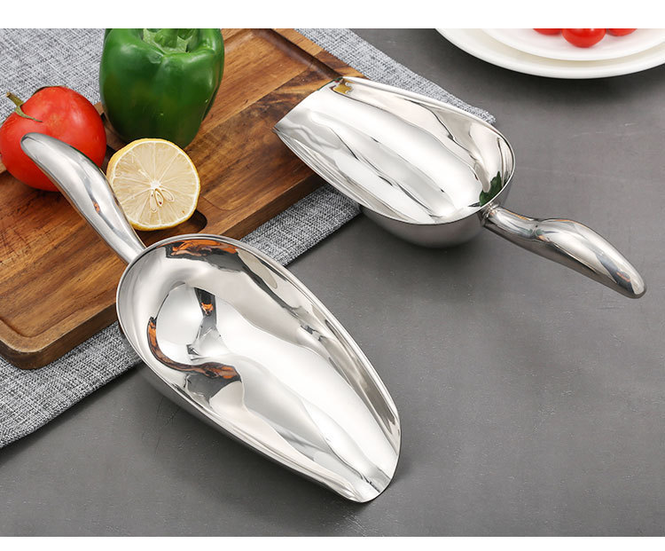 Factory direct supply non-magnetic stainless steel ice spatula, flour spatula, sunflower seed spatula, grain spatula, ice cube spatula, multi-purpose spatula pic 22