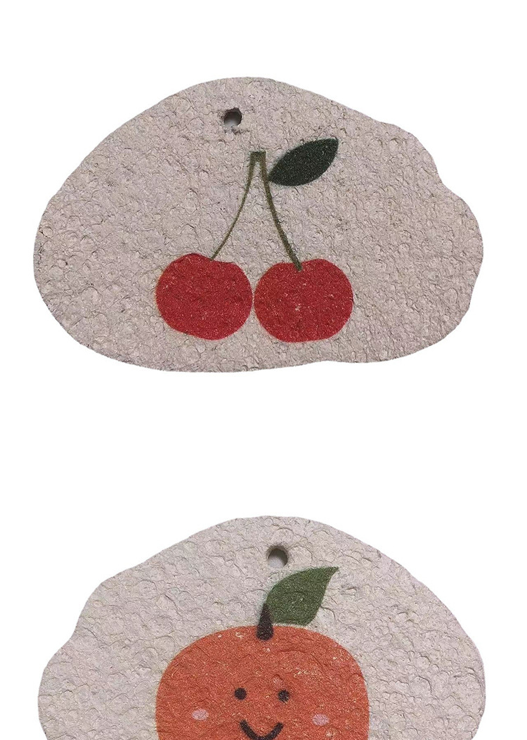 Cartoon kitchen, compressed wood pulp sponge, dishwashing sponge, cute cleaning, oil-free, stain-removing, water-absorbing, printed brush pic 4