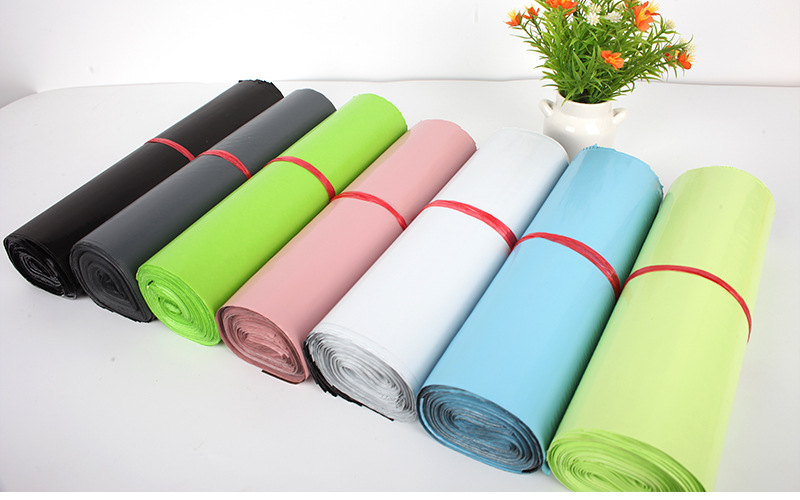 Apricot-colored express delivery bags, brand new material thickened packaging bags, pink e-commerce express delivery packaging bags, self-adhesive bags, custom waterproof bags pic 2