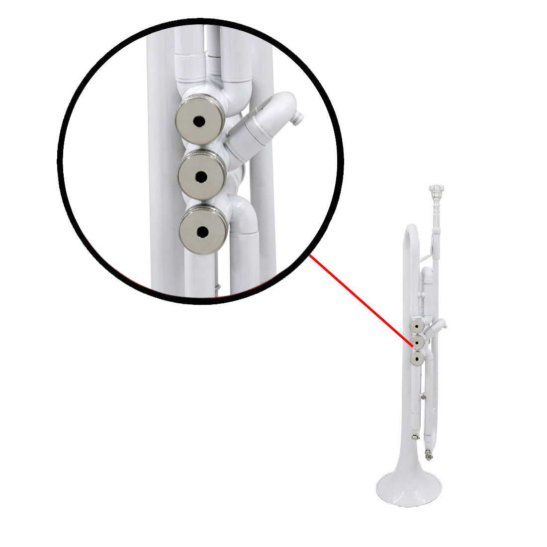 SLADE降B调小号彩色小号黄铜管体学生初学者专业演奏铜管乐器小号详情13