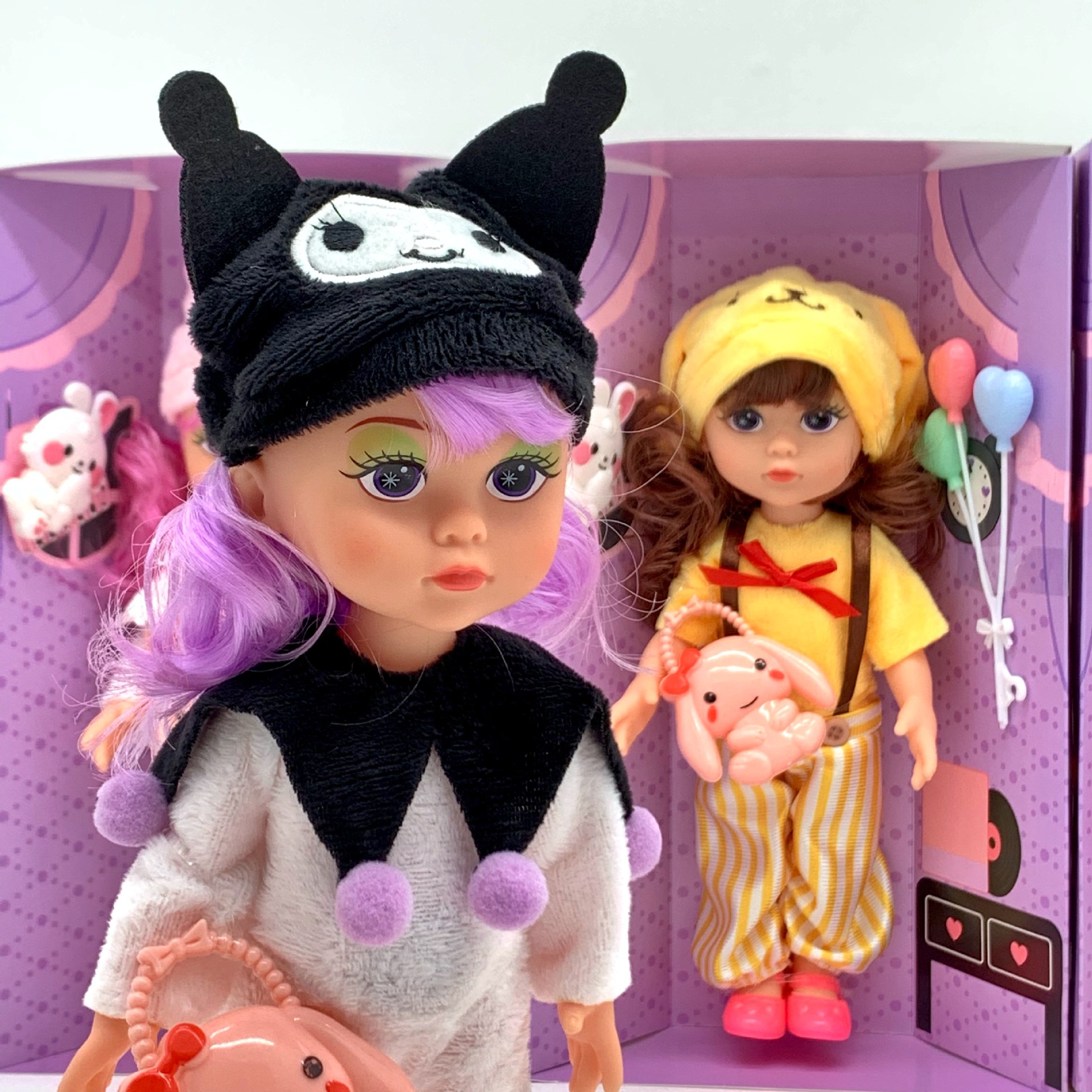 Cross-border foreign trade toys, 10-inch Kuromi Little Devil Vinyl Doll, Cinnamon Dog Music figurine from Sanrio, Japan pic 13