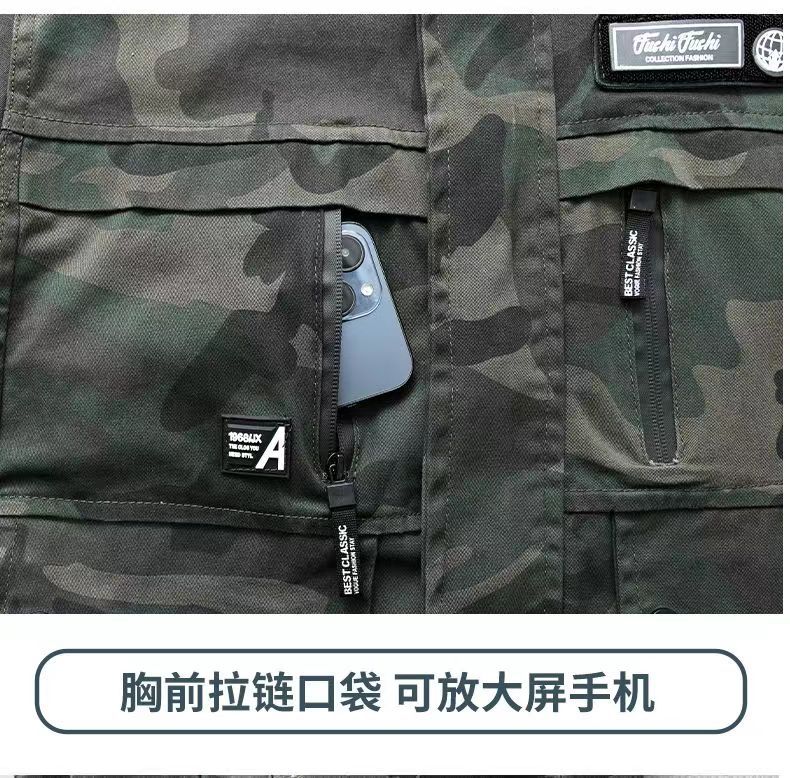厂家批发春秋工作服弹力工装汽修户外耐脏电焊劳保防烫迷彩服套装详情24