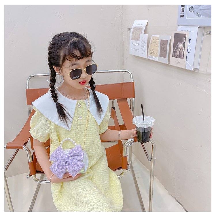 可爱女童斜挎包小香风时尚儿童手提斜背包包公主淑女珍珠包单肩包详情39