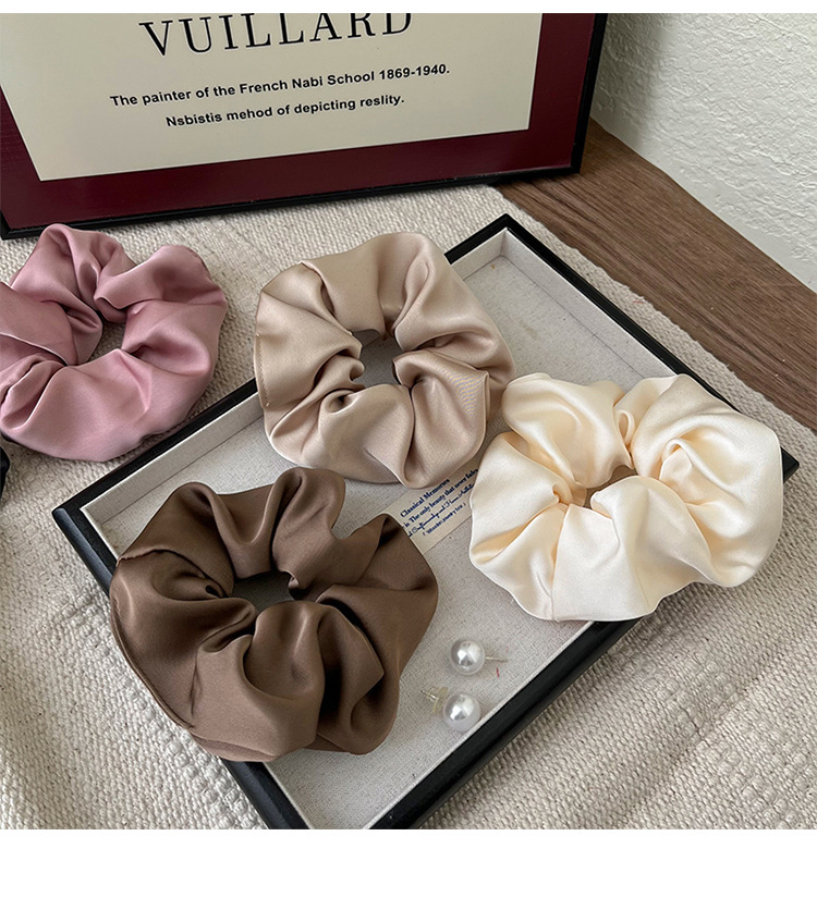 The Story of the Rose, Liu Yifei's same style, elegant large intestine circle, simple and feminine, high elasticity hair clip, hair band and hair accessory pic 5