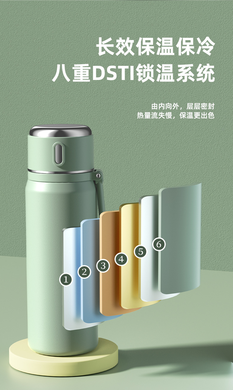 Smart insulated cup, high appearance level for girls, 316 stainless steel water cup, food-grade, special cup for children and students to go to school pic 17