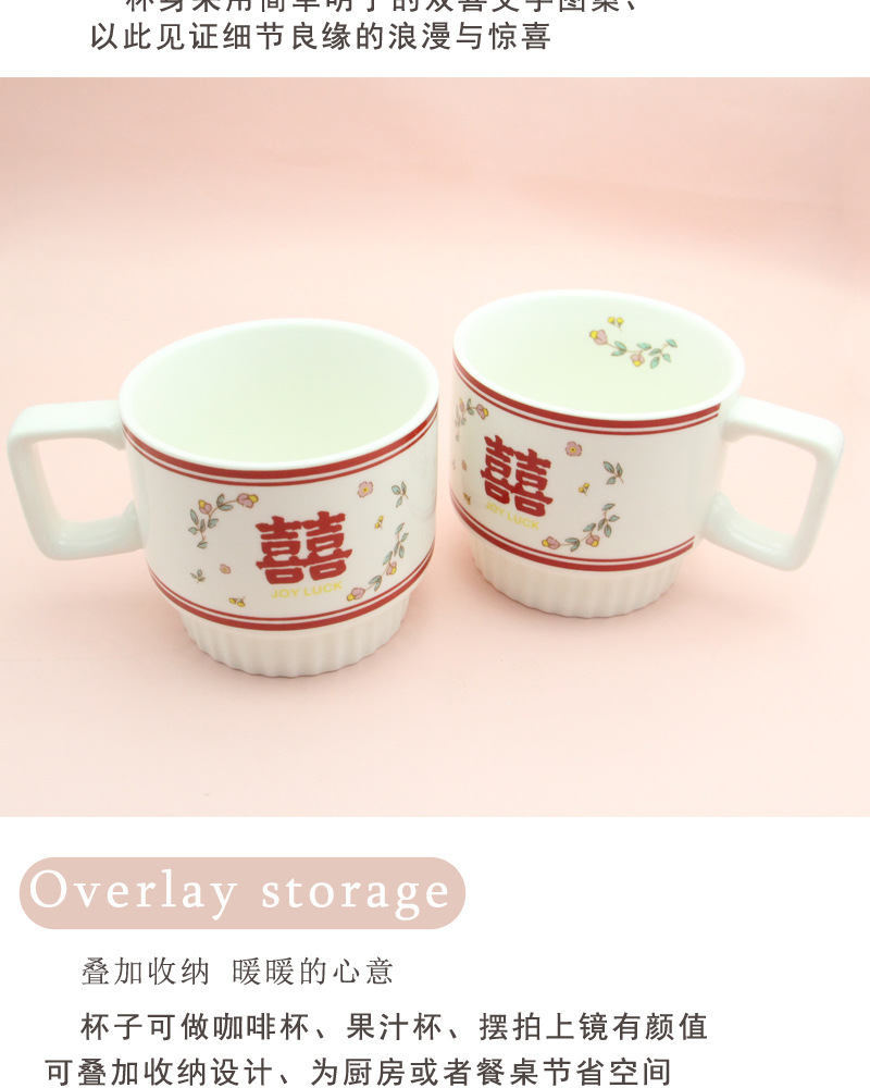 New retro ceramic cups, creative home use, high appearance level mugs, wedding souvenirs, joy cups wholesale pic 4