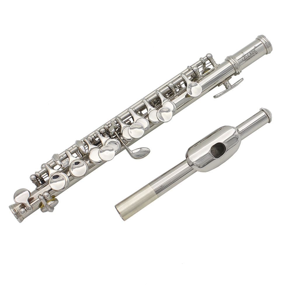 SLADE plata C tono 16 hoyo piccolo blanco cobre cuerpo de tubo plus E key nivel de examen inicial western instruments flautas al por mayor pic 5
