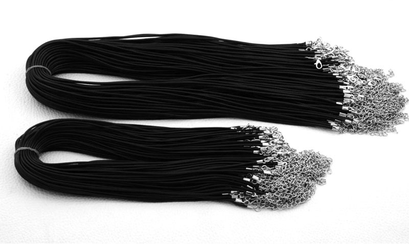 Wholesale necklace DIY pendant leather rope, black necklace rope, necklace leather rope accessories, 2.0mm thick wax rope from the manufacturer pic 9