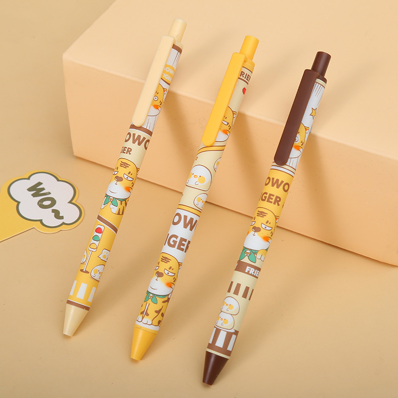 中帆ZF2681插画师联名款AOWO虎阿五低重心st头刷题笔按动中性笔详情1