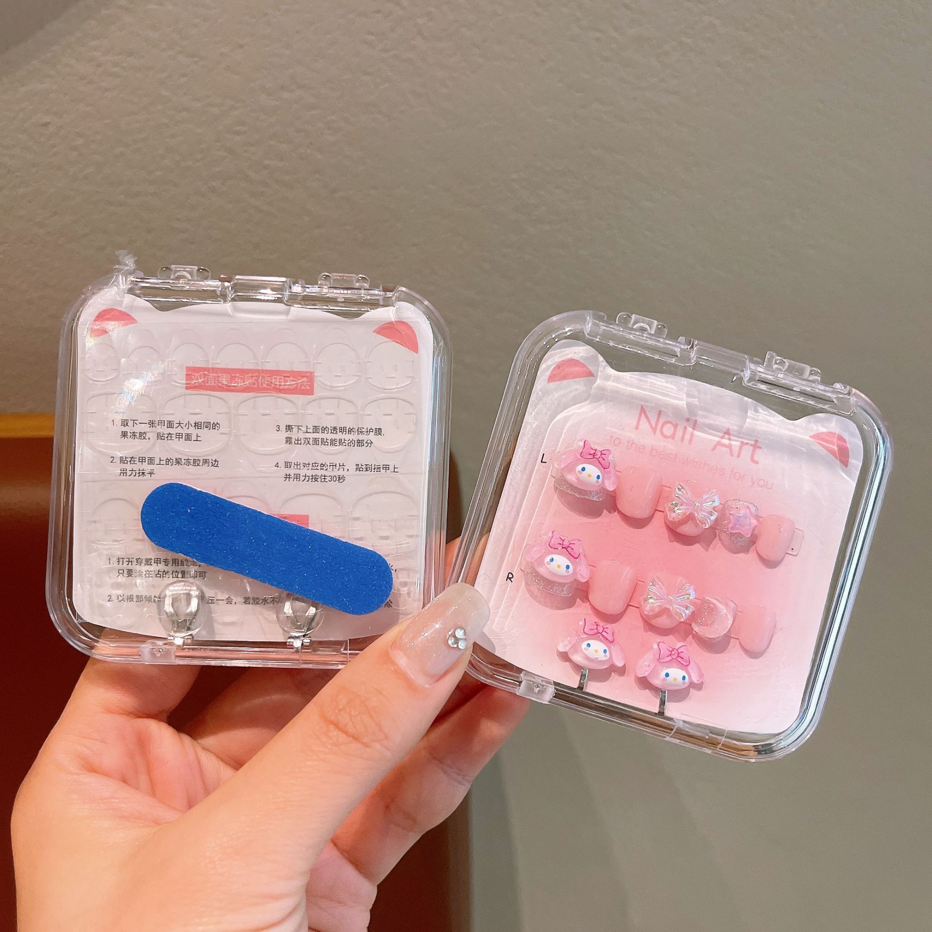儿童穿戴甲2025新款高级感短款库洛米美甲贴指甲贴无毒无味女孩详情23