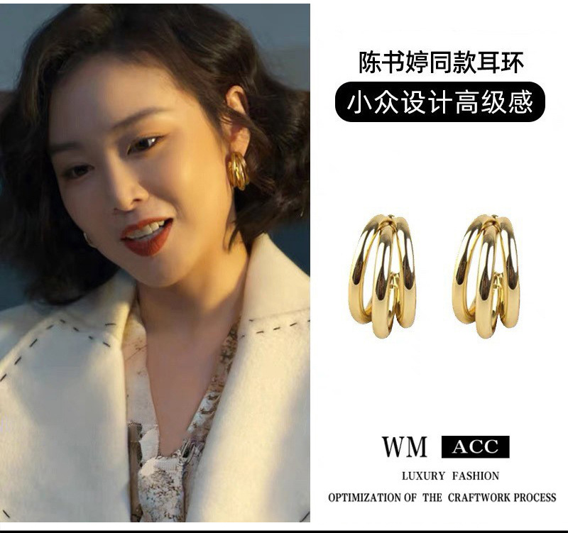 S925银针韩版耳饰批发简约小众气质个性新款耳钉女高级感珍珠耳环详情4