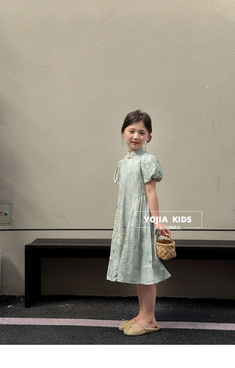 国潮YOJIA女童国风连衣裙夏装2025新款中式超仙女孩公主裙儿童节裙子详情26
