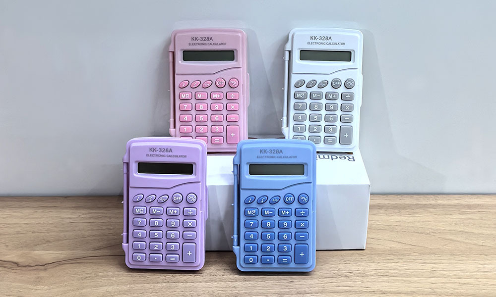 Flip cover mini student calculator Dopamine primary school computer logo advertisement high appearance level calculator cross-border pic 9