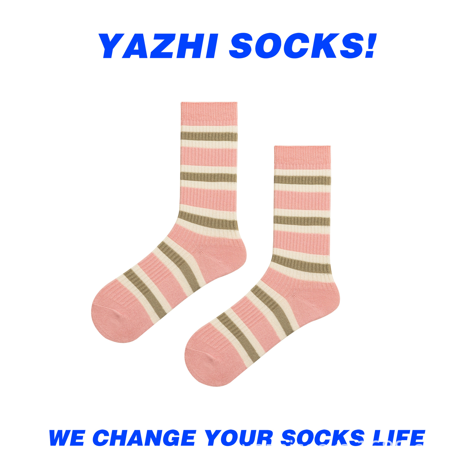 YAZHI 夏季薄款中筒女袜可爱少女粉色奶油风刺绣百搭棉袜双针袜子详情6