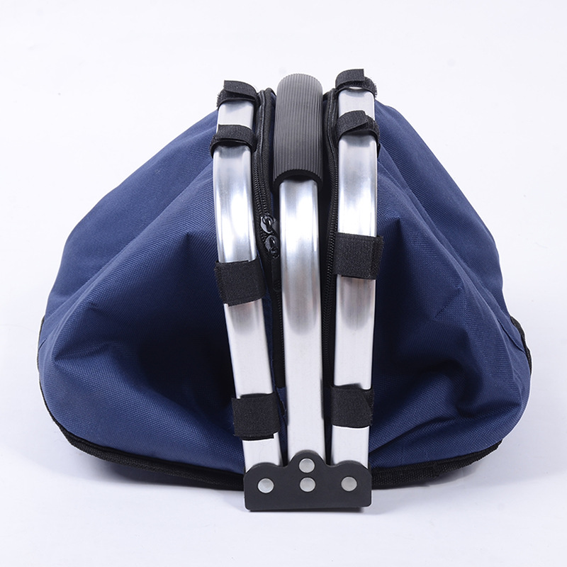 New 600D Oxford fabric folding shopping basket, outdoor picnic bag, hand-held zipper shopping basket, cross-border supply, insulated bag, meal bag, wine insulated bag, catering camping box, ice bag insulated bag, insulated box pic 7