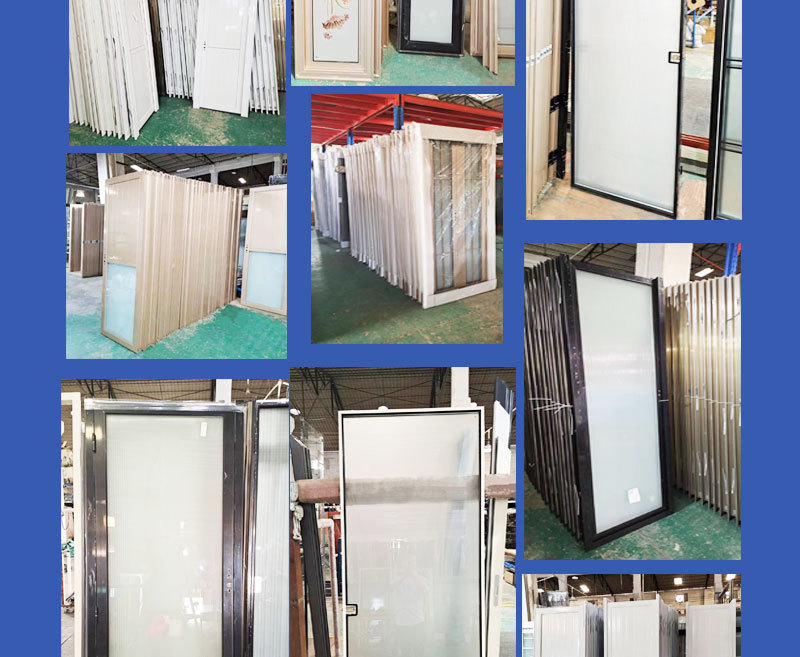 Supplying narrow-frame aluminum alloy swing doors in stock, kitchen glass, bathroom doors, bedroom, toilet doors, and bathroom doors factory pic 20