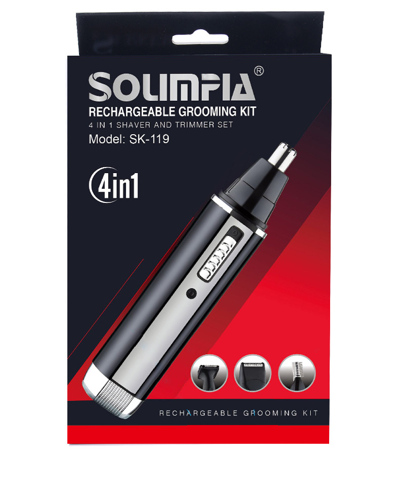SOLIMPIA跨境电动鼻毛器剃须刀男士4合1修鬓角修眉鼻毛修剪器批发详情16