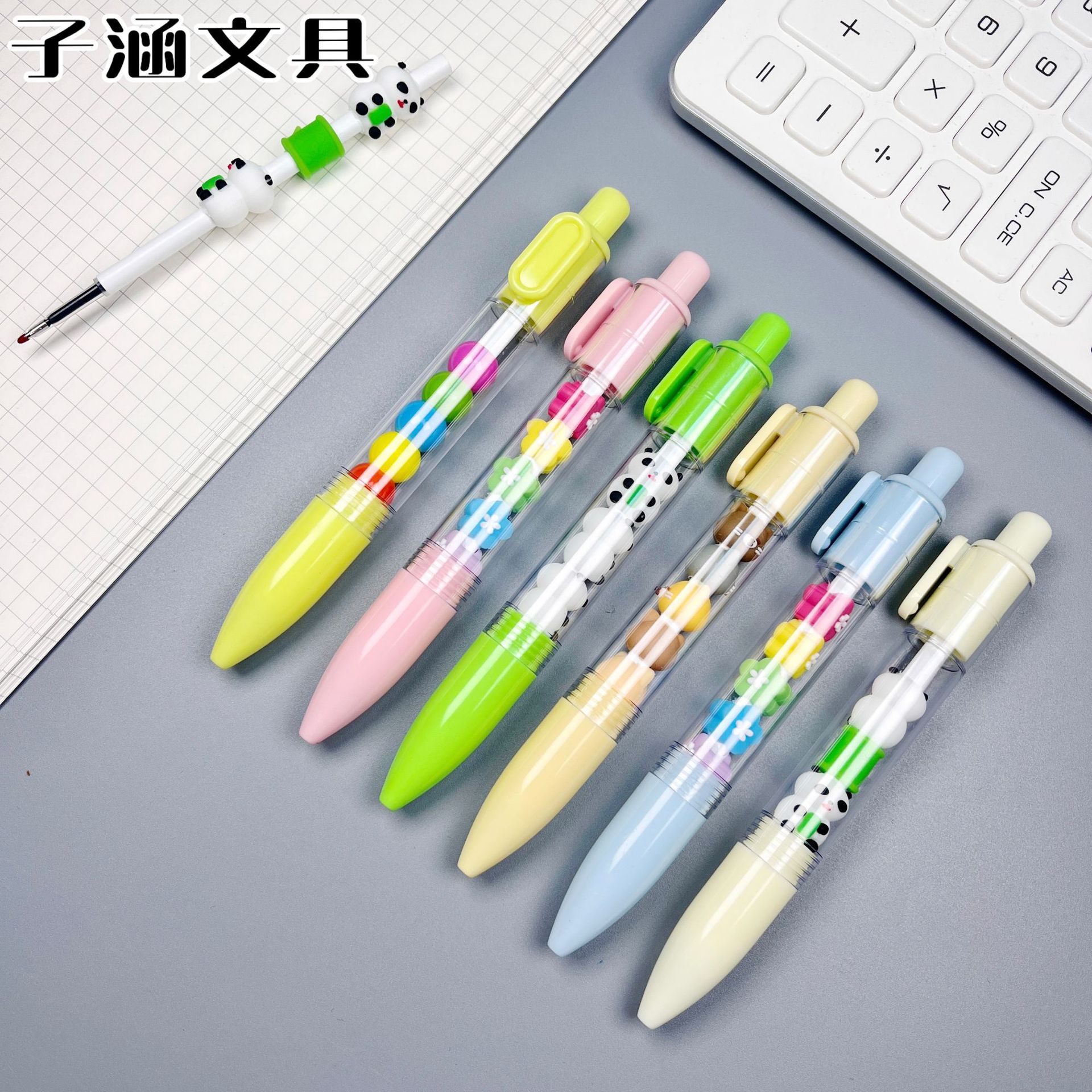 Fun and stress-relieving string fun, creative DIY of press gel pens, cute ST quick-drying student practice pens, signature black pens pic 4