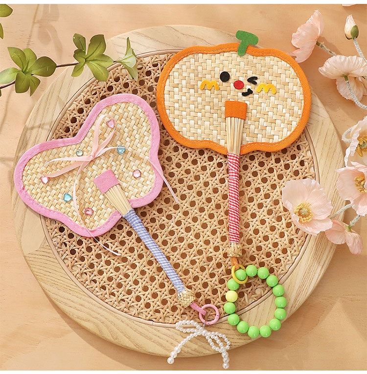 彩色蒲扇便携老式扇子夏天纯手工编织芭蕉扇拍照道具包包装饰挂件详情11