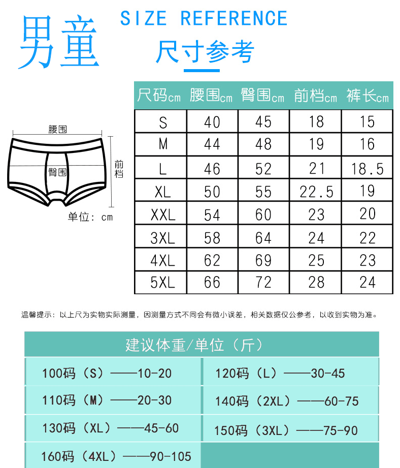 【2条盒装】儿童内裤女童男童平角莫代尔棉中小童四角小女孩内裤详情7