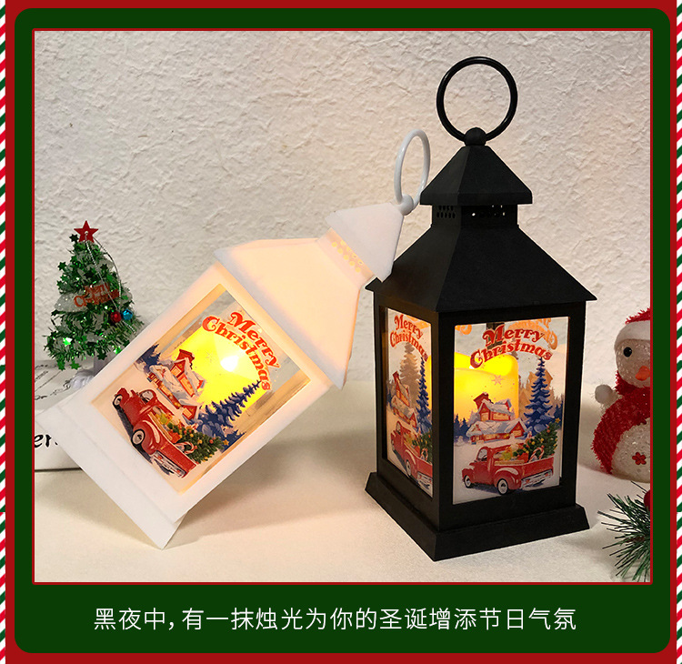 Wholesale of new Christmas decorations, creative and colorful Christmas wind lantern ornaments, Christmas arch small wind lantern pendants pic 10