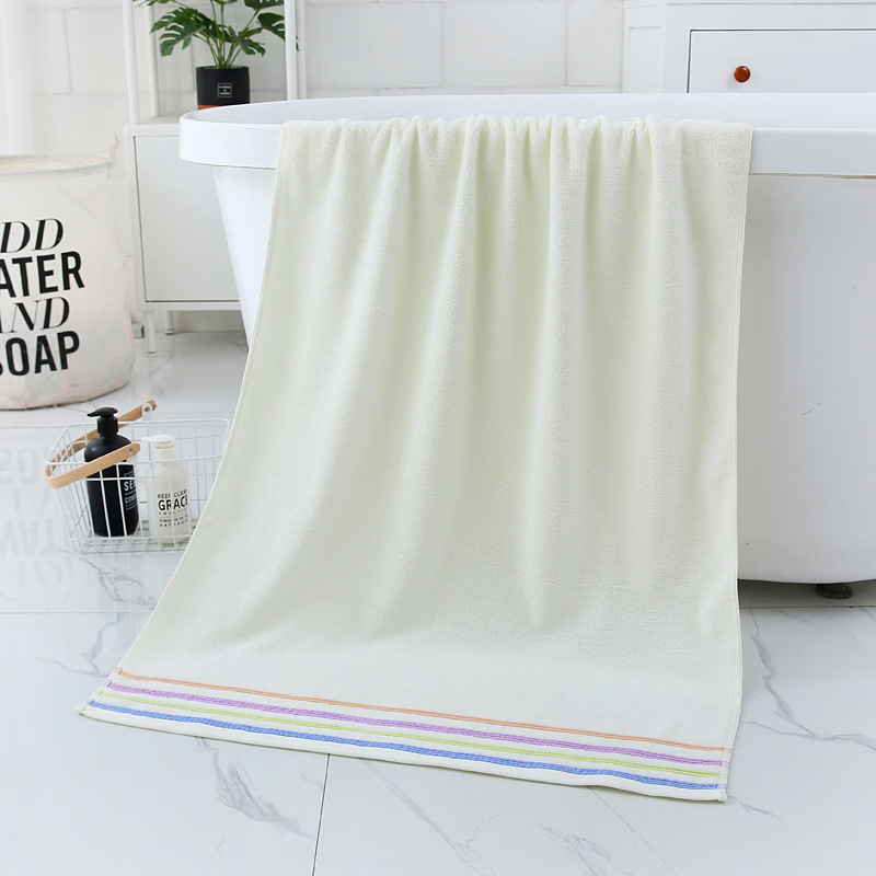 100% algodón 32 hilos toalla de baño grande 70*140cm para el hogar uso diario regalo absorbente toalla de baño puede bordar logotipo fábrica al por mayor pic 13