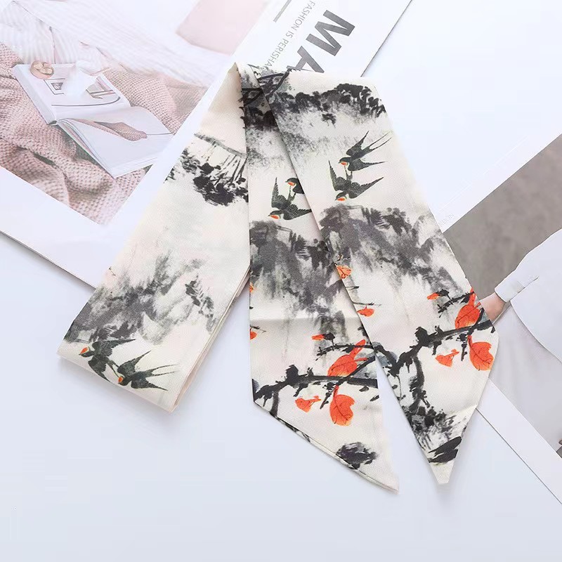 新中式水墨画抓夹气质蝴蝶结飘带发夹女后脑勺鲨鱼夹卡子古风头饰详情10