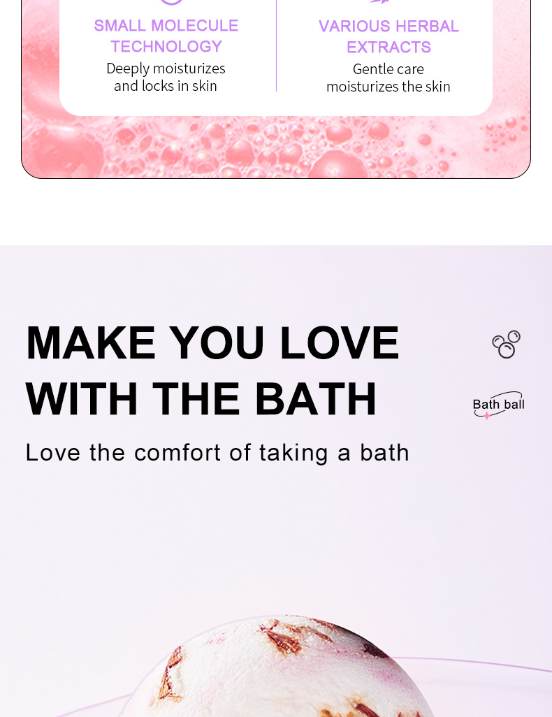 All English SADOER explosive bath salt balls, rose fragrance bath, gentle and skin-friendly bath balls, cross-border export wholesale, exclusive for export, exclusive for export pic 24