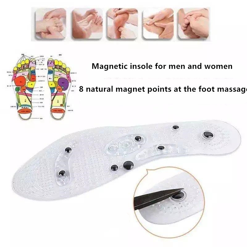 Amazon transparent magnetic therapy insoles with 8 magnetic stones for massage, breathable health care, magnetic iron insoles for men and women, manufacturer pic 6