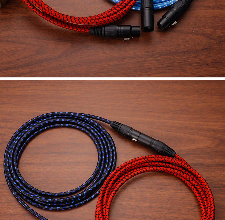 卡侬公转母音频输出入线双屏蔽编织平衡线麦克风音频线调音厂家直详情12