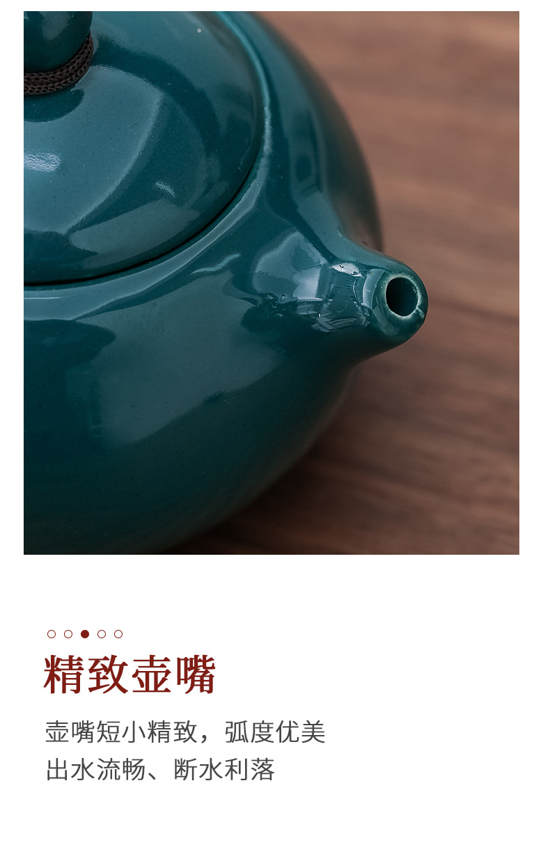 National trend business gift tea set, one pot, 4 cups, celadon Xi Shi pot, incense and sandalwood combination set, printed logo, annual meeting pic 13