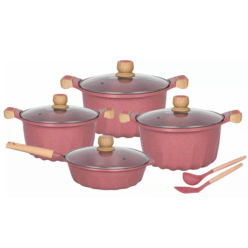 New soup pot deep-frying non-stick ten-piece set pic 2